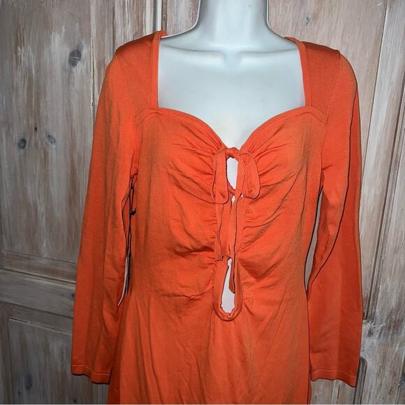 Anthropologie Callahan Mango Front Tie Dress NEW Women’s Medium - Picture 9 of 12